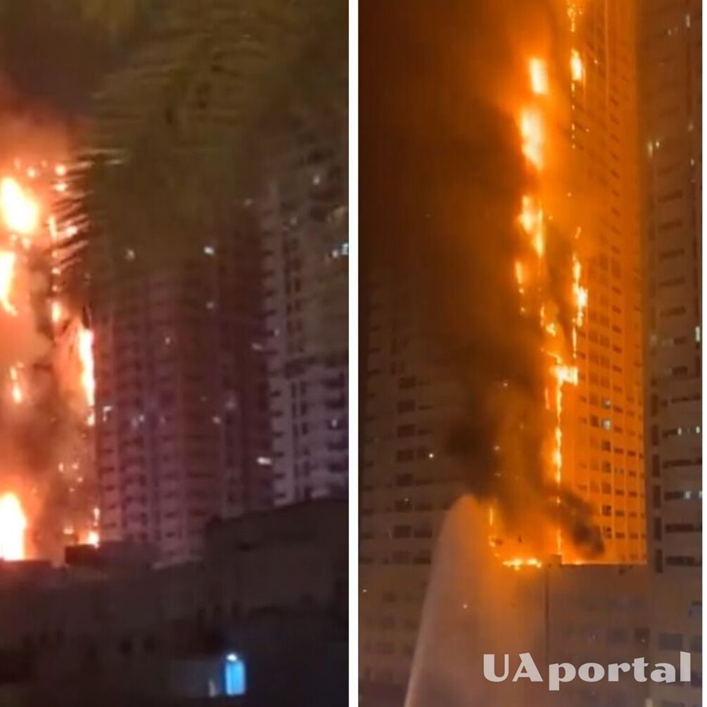 В ОАЭ загорелся 36-этажный небоскреб, количество пострадавших неизвестно (видео)