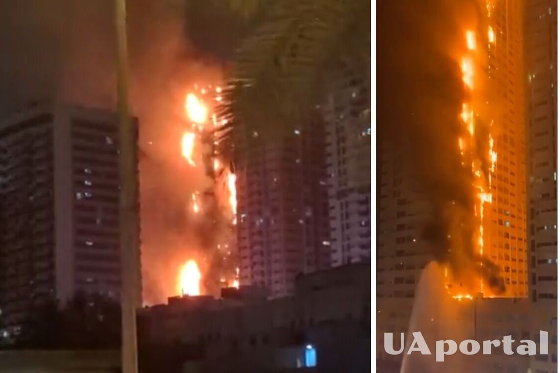В ОАЭ загорелся 36-этажный небоскреб, количество пострадавших неизвестно (видео)