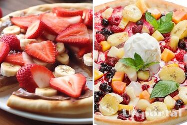 Рецепт сладкой пиццы с клубникой и бананами за 30 минут