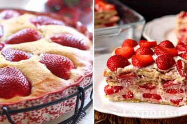 Прекрасно сочетается с мороженым: рецепт клубничного торта