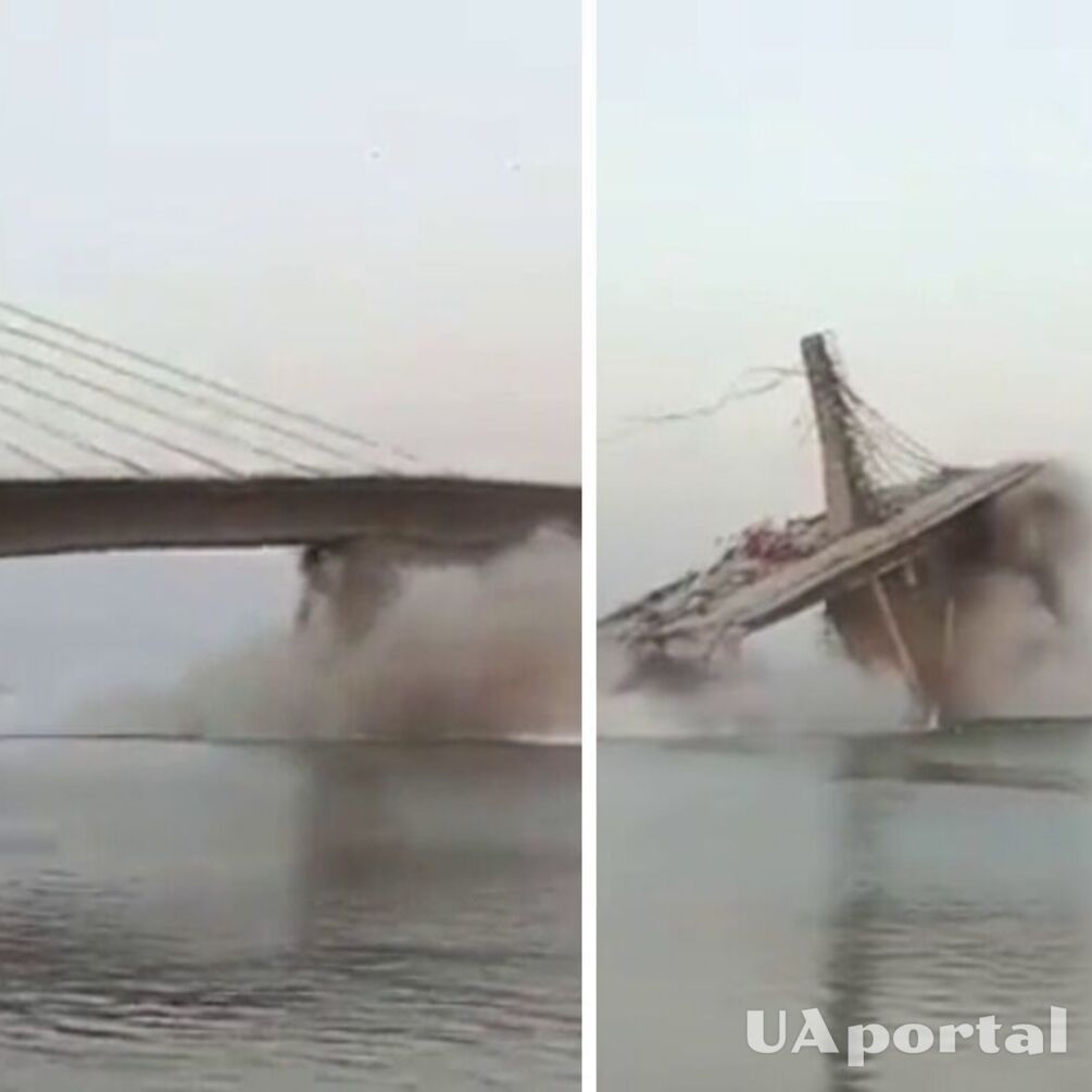 В Индии второй раз за год обрушился огромный мост через Ганг за 200 млн долл. (жуткое видео)