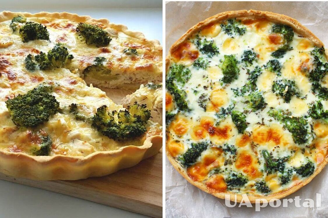 Crispy dough and juicy filling: quiche lorraine recipe with broccoli