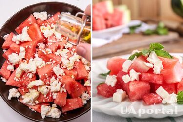 Необычное сочетание: рецепт галицкого салата с брынзой и арбузом