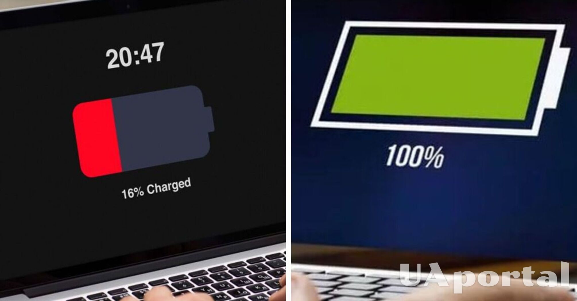 Where to see the percentage of laptop battery wear