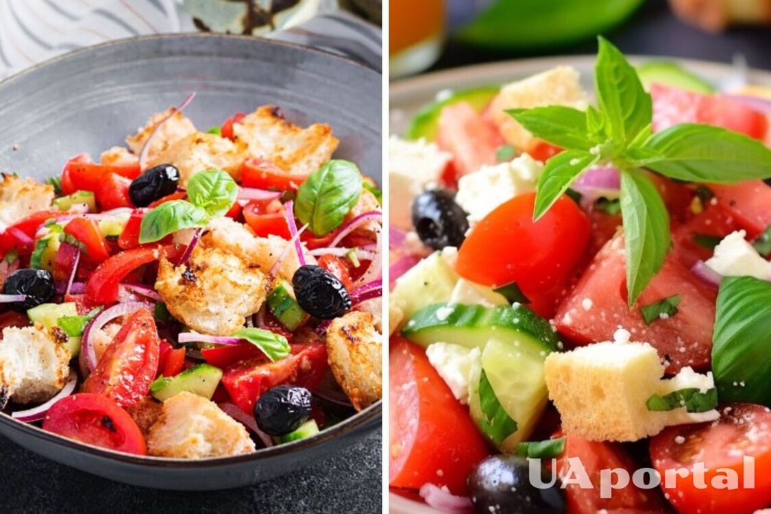 Смачний перекус по-грецьки: рецепт салату панцанелла з кавуном та фетою