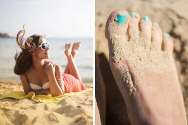 What to do to prevent sand on the beach from sticking to your body and towel