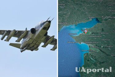 У Єйську в росії на очах відпочивальників впав у воду літак Су-25, пілот катапультувався, проте не вижив (відео) 