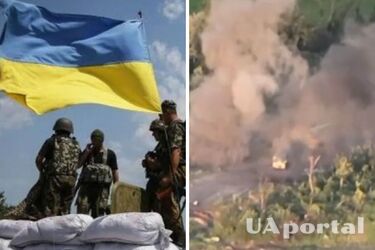 Українські артилеристи знищили дві машини окупантів під Бахмутом одним пострілом (відео)