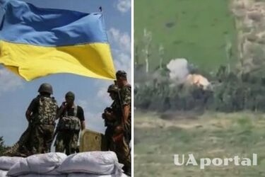 Українські військові дроном-камікадзе знищили танк росіян під Бахмутом (відео)