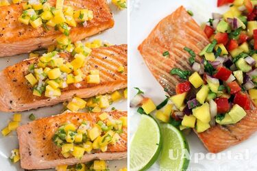 Вариант легкого ужина: рецепт лосося с ананасовой сальсой