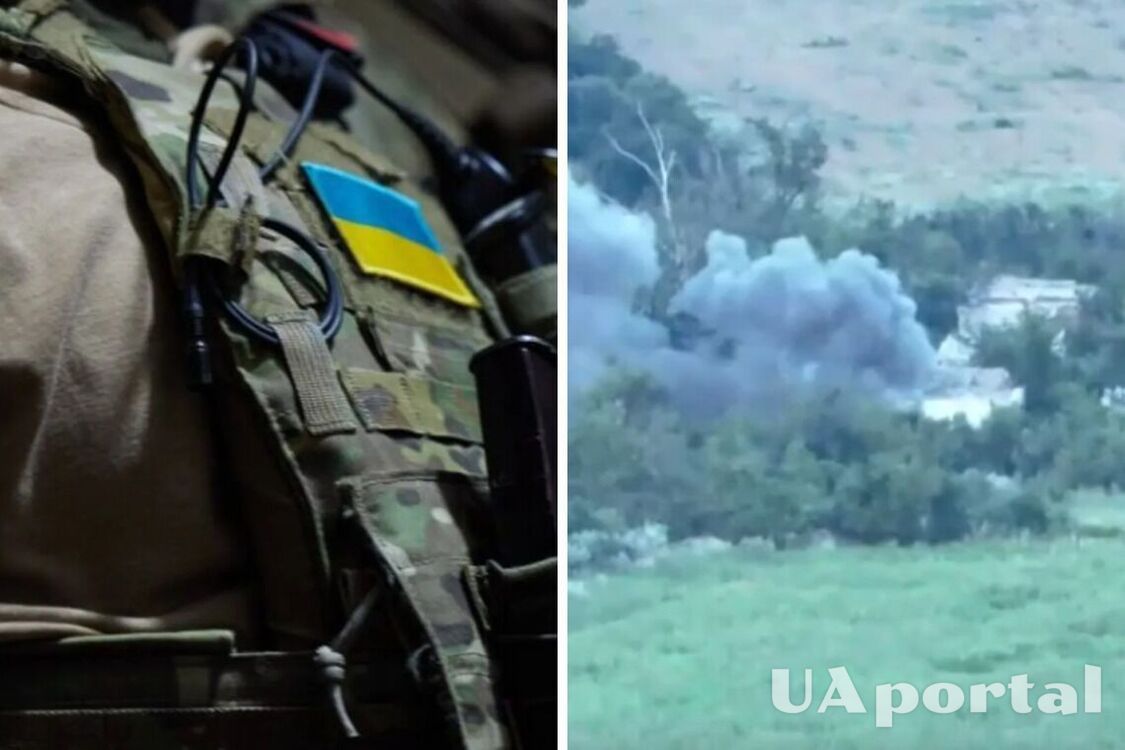 Украинские военные эффектно взорвали склад и живую силу оккупантов (видео)