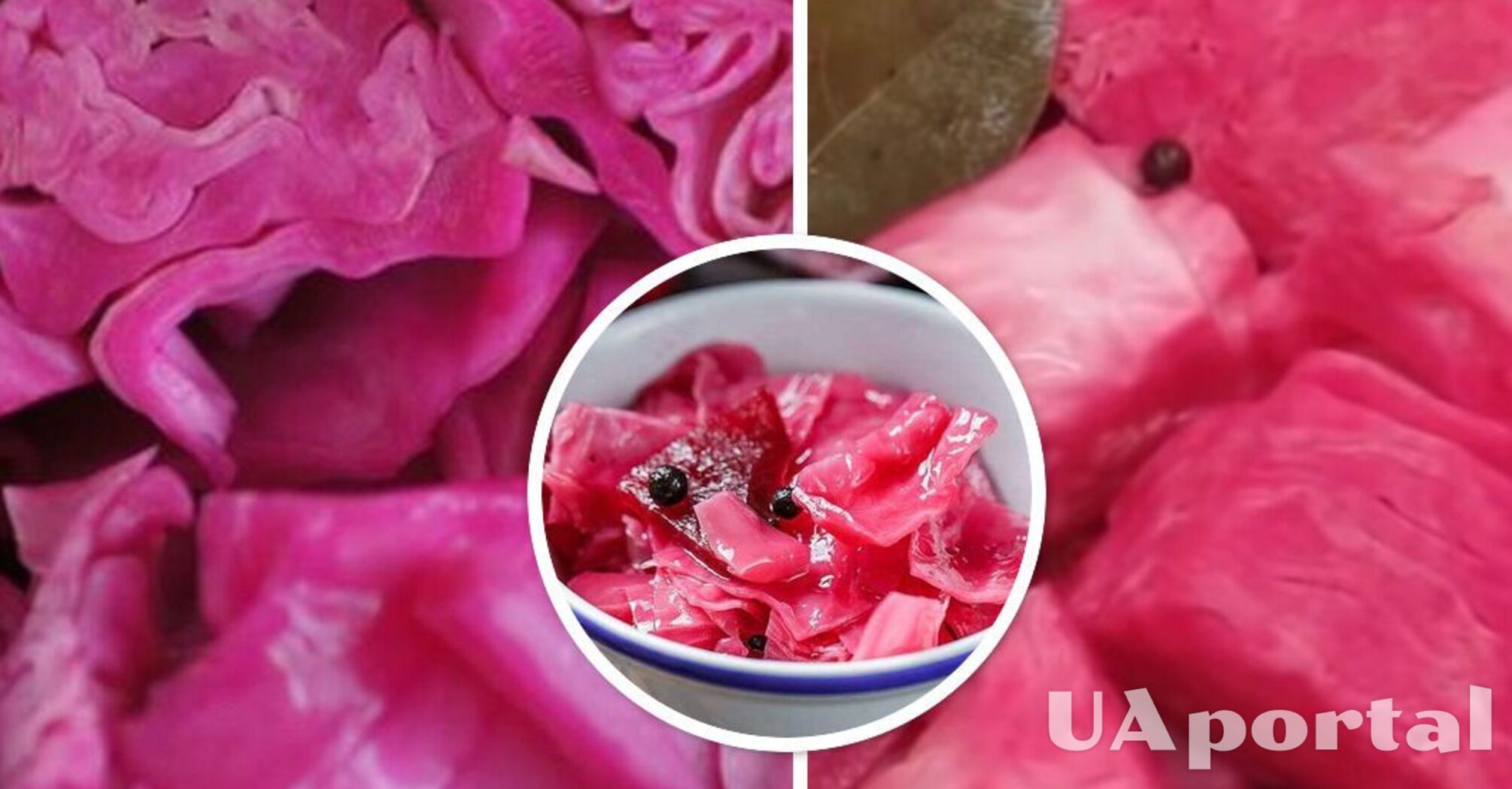 Pickled cabbage with beetroot 'petal': an easy 10-minute recipe