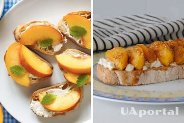 Сніданок за 5 хвилин: рецепт тостів з персиками та м‘яким сиром