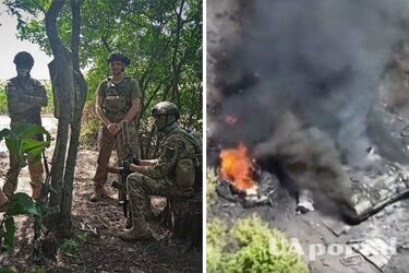 Оторвало башню: украинские военные эффектно ударили по танку оккупантов (взрывное видео)