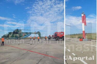 Потрапив в аварію при посадці: найбільшому російському гелікоптеру відірвало хвіст (фото)