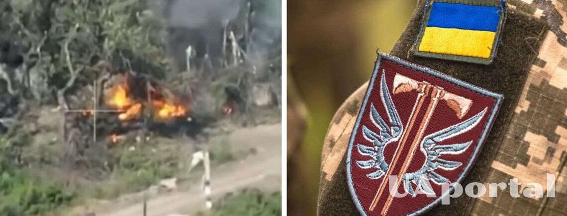 Paratroopers of the 77th Brigade near Bakhmut make a 'salute' with newly unloaded enemy ammunition (video)