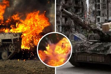 Поблизу Бахмуту бійці Нацгвардії яскраво 'мінуснули' ворожий танк (відео)