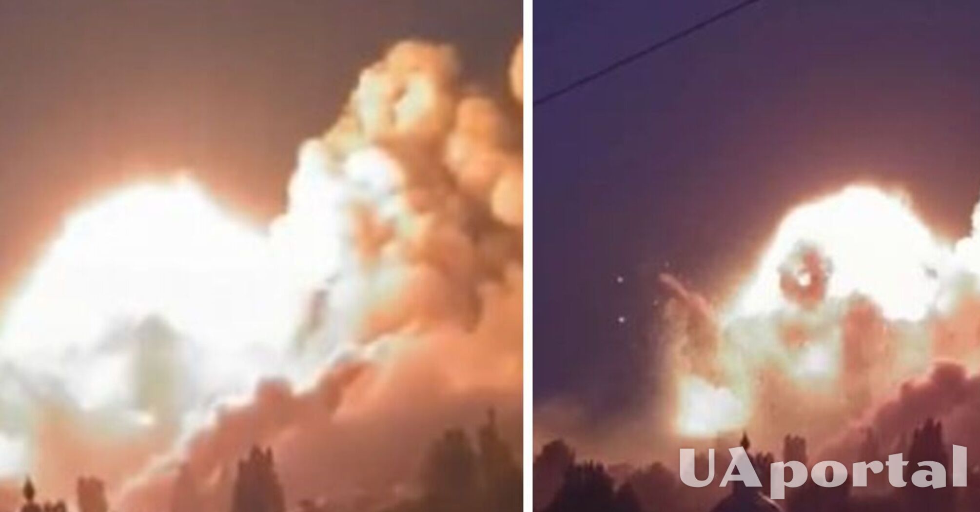 Появилось эффектное видео взрыва боеприпасов в Макеевке: до и после