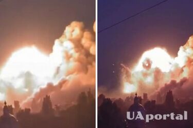 З'явилось ефектне відео вибуху складу боєприпасів у Макіївці: до і після