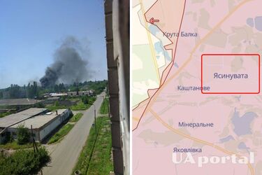 В окупованій Ясинуватій сталася 'бавовна' біля залізничного вокзалу (фото та відео)