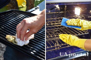 Как легко очистить решетки духовки и гриля от жира и нагара с помощью соли и уксуса