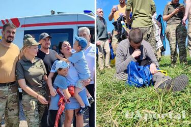 Зворушливі кадри повернення до України двох дітей, які півтора року не бачили маму та 45 захисників з російського полону (фото, відео)