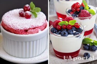 Рецепт нежного суфле из красной смородины, тающий во рту