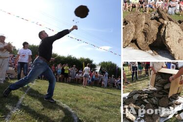 Another cow excrement throwing championship 'Jolly Cowdung' was held in Russia (photos and video)
