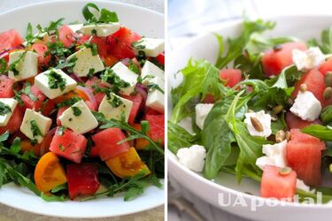 Удивите гостей: рецепт салата с арбузом и шпинатом