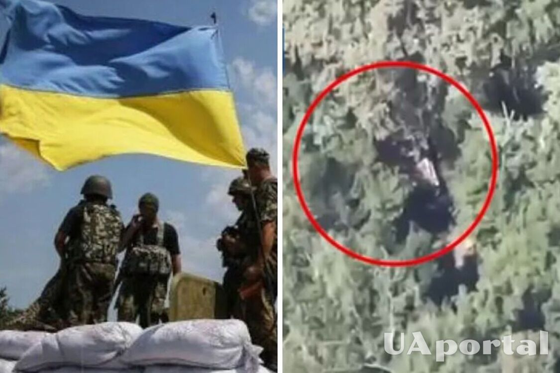 На Луганщині ЗСУ знищили БМП окупантів безпілотником (ефектне відео)