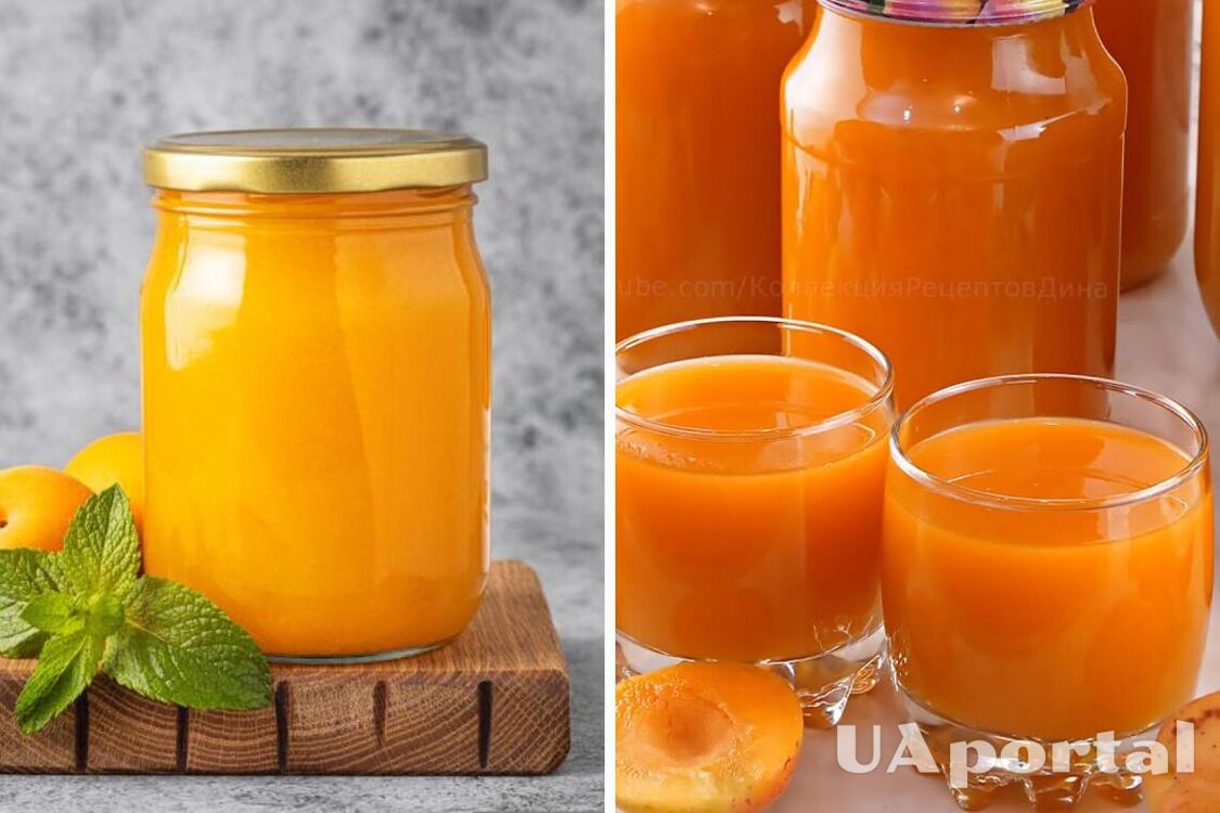 Apricot juice recipe for the winter
