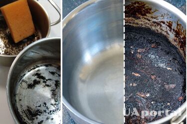 How to easily clean a burnt pan