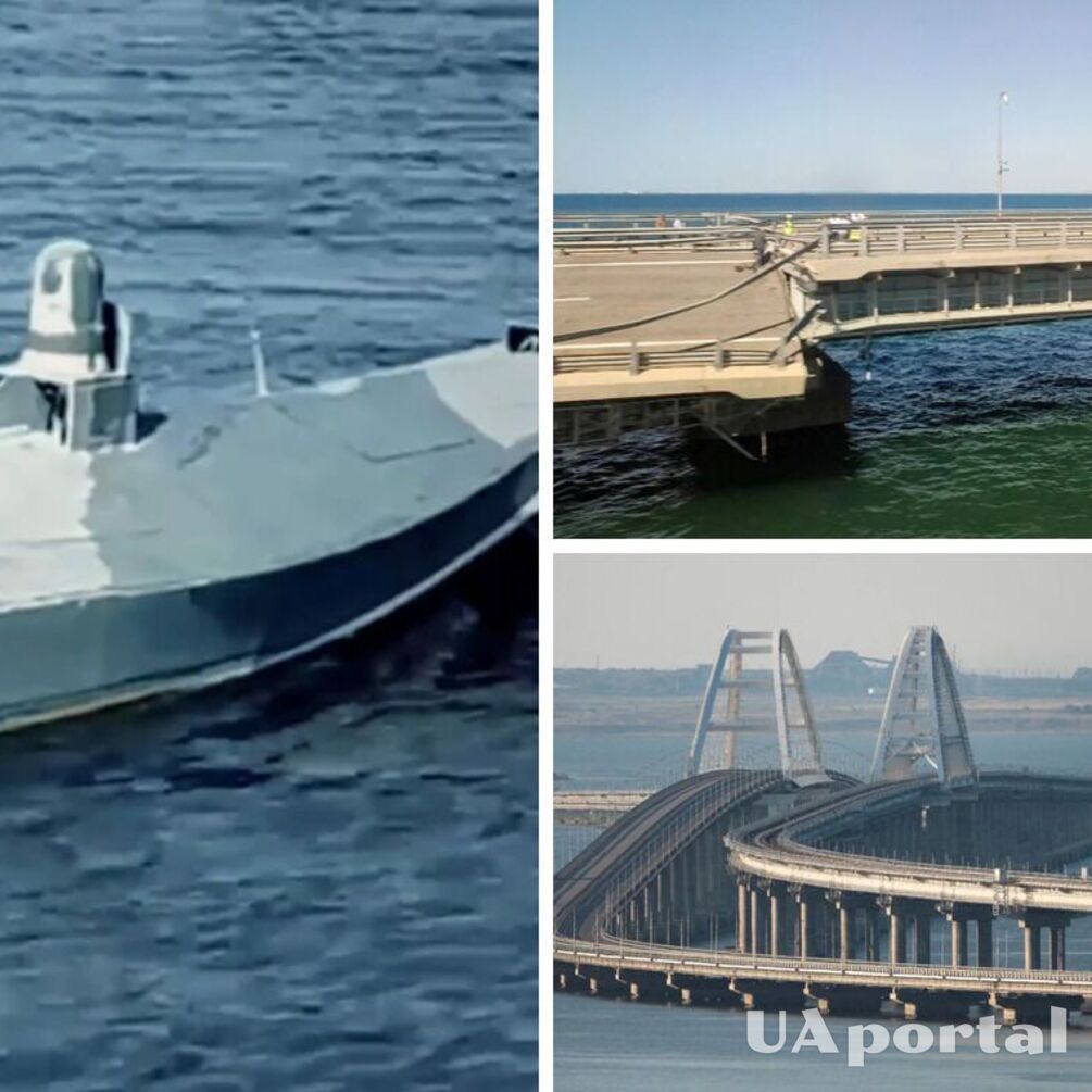 Глава СБУ поделился видео атаки экспериментального беспилотника Sea Baby по Крымскому мосту