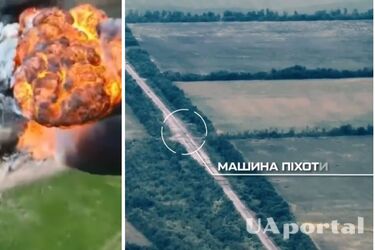 На Запорізькому напрямку бійці Азову підірвали бойову машину піхоти росіян (відео)