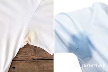 What not to use to remove sweat stains from white clothes
