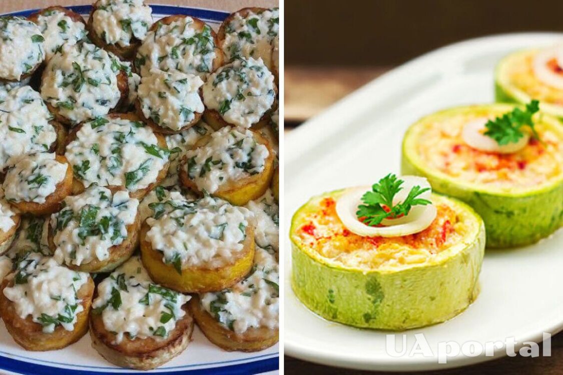 Perfect for an appetizer: a recipe for zucchini circles with cheese 