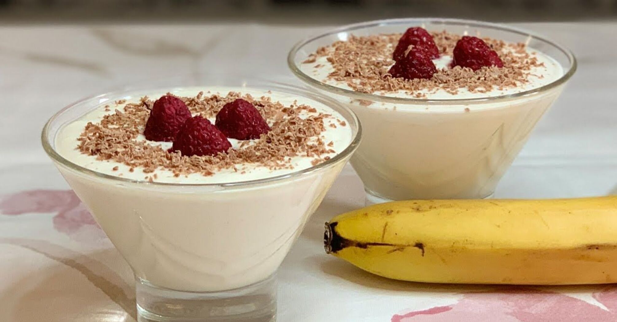 Творожно-банановый десерт