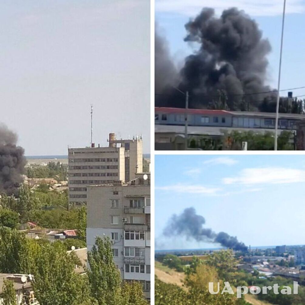 В Бердянске горит завод, где оккупанты прятали вооружение (видео, фото)