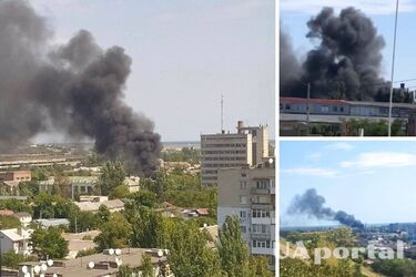 У Бердянську горить завод, де окупанти переховували озброєння (відео, фото)