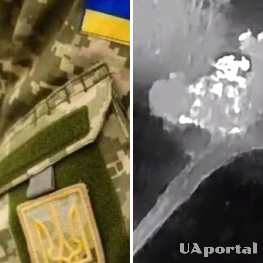 Artillery destroyed a Russian truck at night in a forest belt (video)