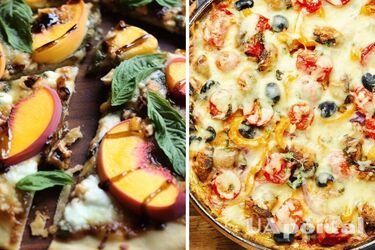 Рецепт літньої піци з нектаринами та сиром