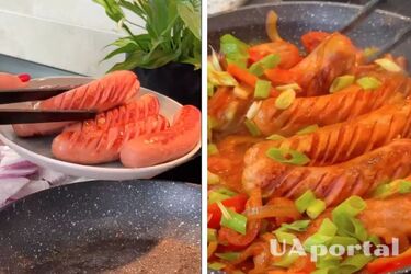 How to make sausages with curry sauce and tomato sauce