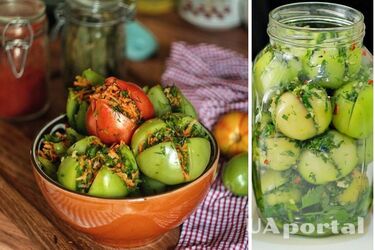 Як законсервувати зелені помідори на зиму