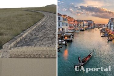 A Roman road dating back to the 5th century AD is found in Venice.