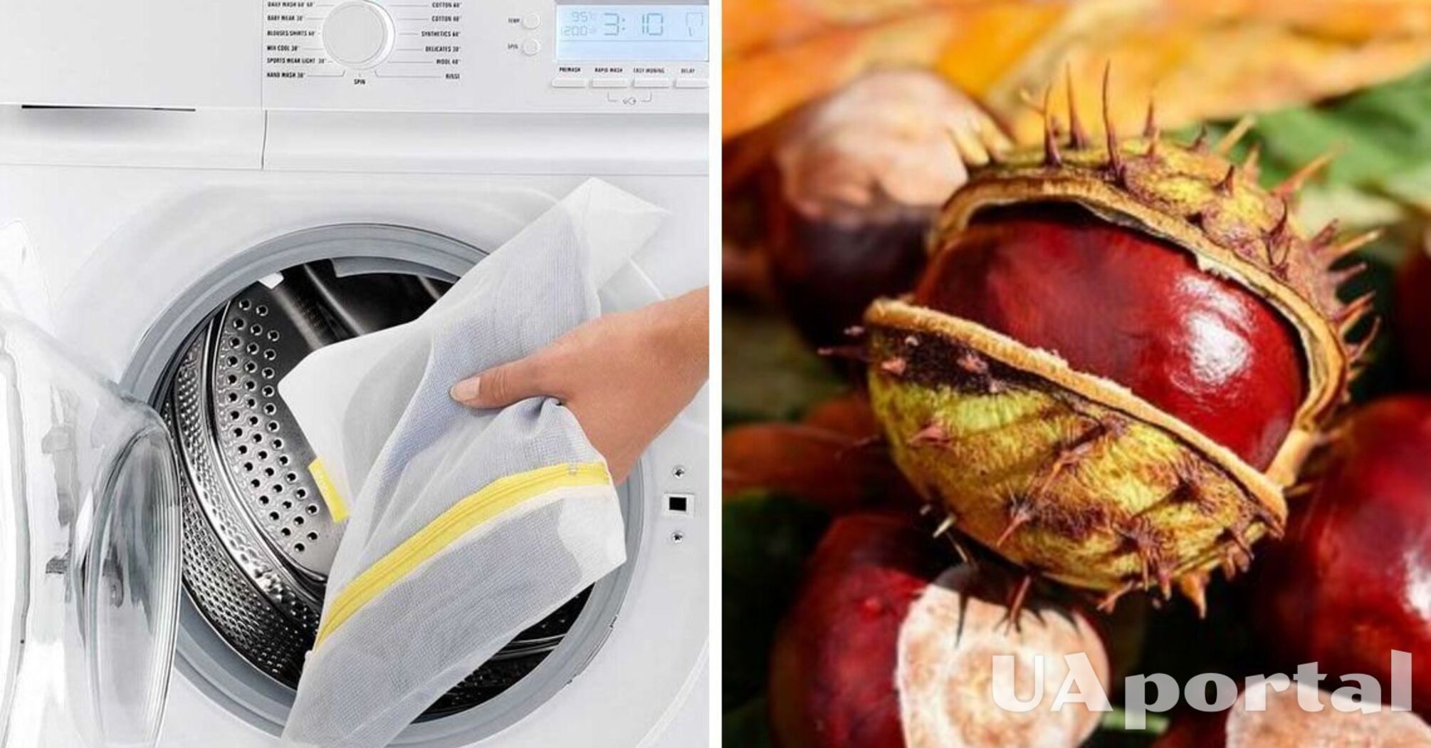 Зачем стирать одежду с каштанами в стиральной машинке