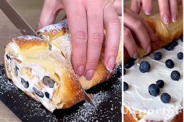 Як зробити рулет з ягодами та вершковим кремом