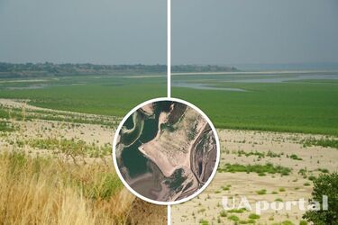 На месте Каховского водохранилища образуется новый ландшафт: впечатляющее фото из космоса