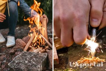 Hikers discover the secret of how to start a fire without a fire starter using a bottle and paper