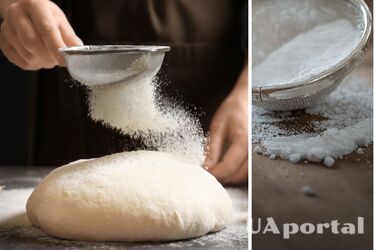How to sift flour so that it does not fall on the table