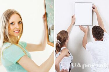 Як рівно повісити картину за допомогою газет